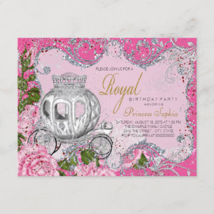 Invitation Fête d'anniversaire de princesse Il était une fois