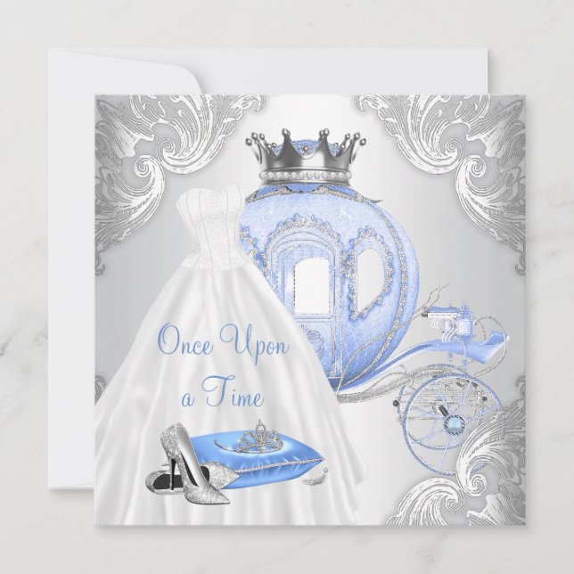 Invitation Fête d'anniversaire de princesse Il était une fois (Devant)