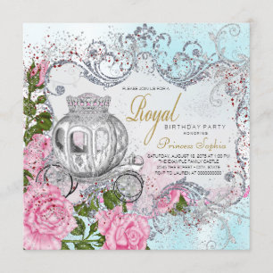 Invitation Fête d'anniversaire de princesse Il était une fois
