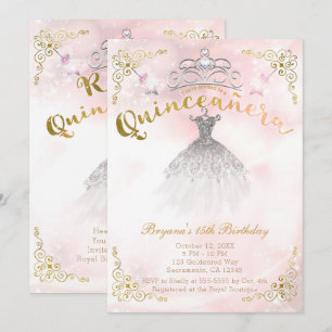 Invitation Fête d'anniversaire de princesse Sparkle de