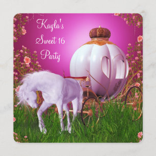 Invitation Fête d'anniversaire de princesse Sweet 16 de roses