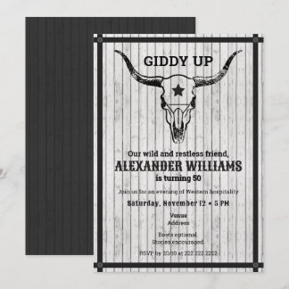 Invitation Fête d'anniversaire de ranch western Giddy Up