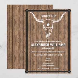 Invitation Fête d'anniversaire de ranch western Giddy Up