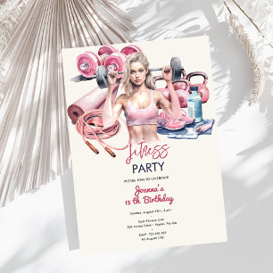 Invitation Fête d'anniversaire de remise en forme