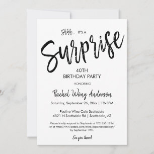 Invitation Fête d'anniversaire de retraite Surprise minimalis