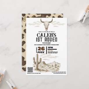 Invitation Fête d'anniversaire de rodéo Western de l'Ouest sa