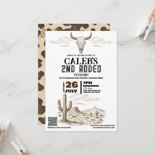 Invitation Fête d'anniversaire de rodéo western vintage Far W