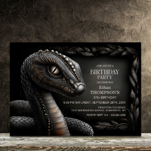 Invitation Fête d'anniversaire de serpent mythique