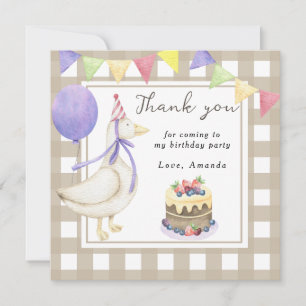 Invitation Fête d'anniversaire de Silly Goose merci