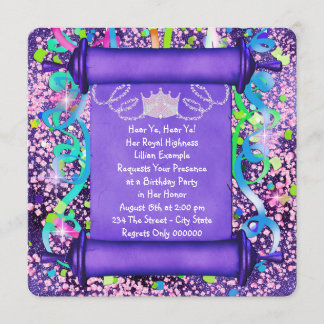 Invitation Fête d'anniversaire de Son Altesse Royale la Princ