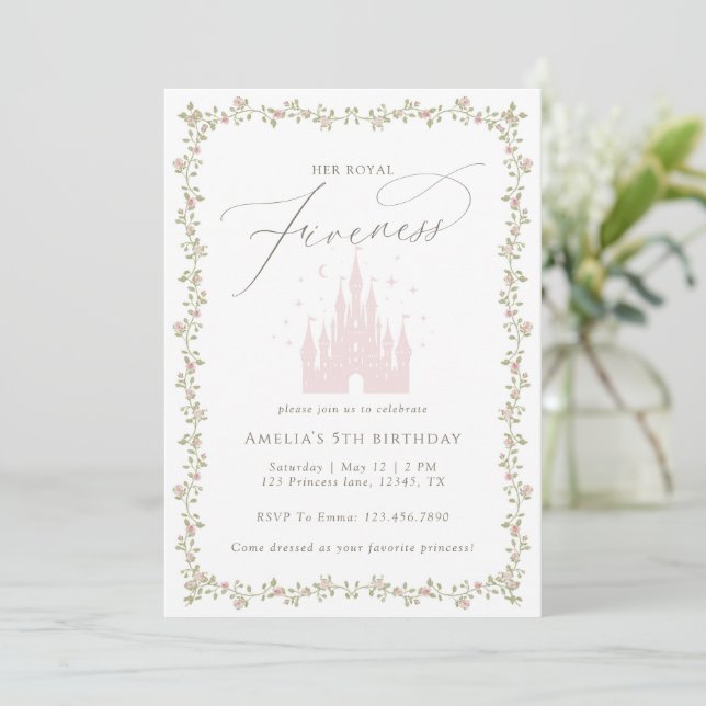 Invitation Fête d'anniversaire de Son Altesse Royale Princess (Debout devant)