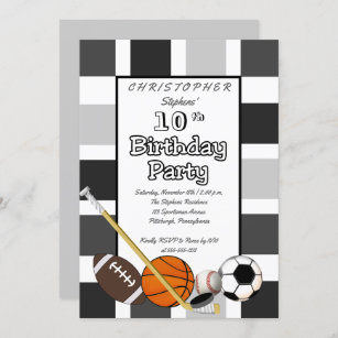 Invitations Faire Part Cartes Anniversaire Enfant Basket Ball Zazzle Fr