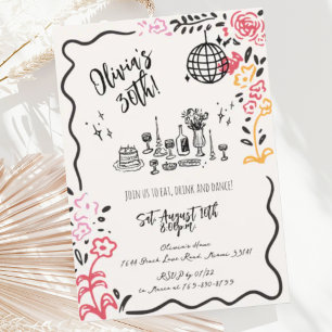 Invitation Fête d'Anniversaire de Squiggle