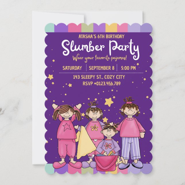 Invitation Fête d'anniversaire de Stwood avec des amis Invita (Devant)