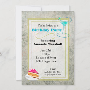 Invitation Fête d'anniversaire de style publicitaire parisien