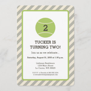 Invitation Fête d'anniversaire de tennis