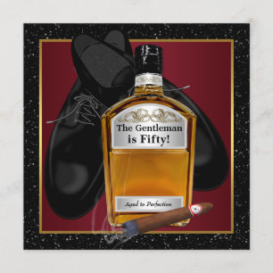 Invitation Fête d'anniversaire de Whiskey pour homme
