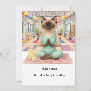 Invitation Fête d'anniversaire de yoga pour Amoureux de les c