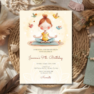 Invitation Fête d'anniversaire de yoga pour enfants