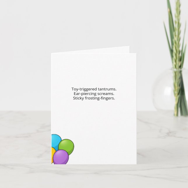 Invitation Fête d'anniversaire d'enfants irrévérencieuse et a (Devant)