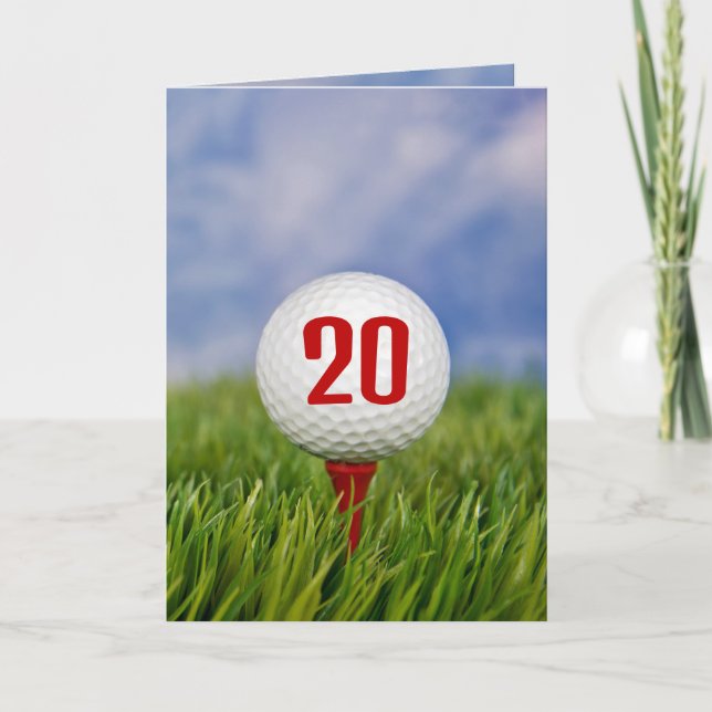 Invitation Fête d'anniversaire des 20 ans de Golf  (Devant)