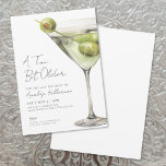 Invitation Fête d'anniversaire des 21 ans de Martini<br><div class="desc">Marquez un 21e anniversaire – ou tout âge digne d'être célébré – avec cette invitation ludique et moderne sur le thème du martini. La phrase « Un tout petit peu plus âgé » apparaît en haut en élégante écriture manuscrite,  donnant immédiatement le ton à une ambiance amusante et stylée.</div>