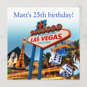 Invitation Fête d'anniversaire des 25 ans de Las Vegas