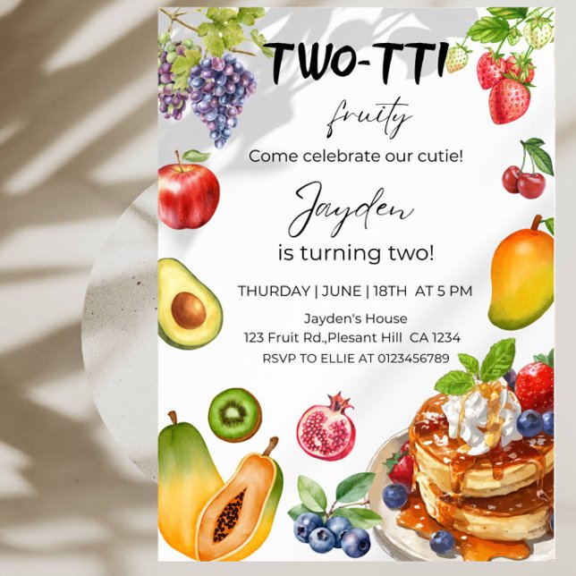 Invitation Fête d'anniversaire des 2 ans de TWO -TTI Fruity B (Créateur téléchargé)