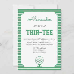 Invitation Fête d'anniversaire des 30 ans de Green Stripes Go