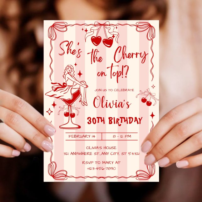 Invitation Fête d'anniversaire des 30 ans de la Saint-Valenti (Créateur téléchargé)