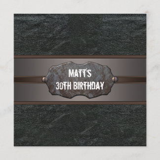 Invitation Fête d'anniversaire des 30 ans de l'homme en cuir