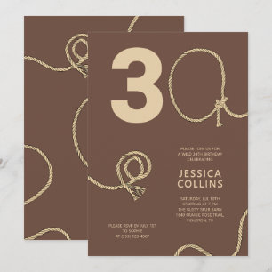 Invitation Fête d'anniversaire des 30 ans de Western Country 