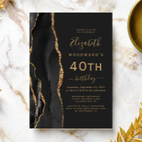 Fête d'anniversaire des 40 ans Black Gold Agate Da