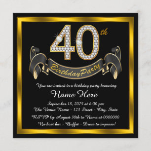 Invitation Fête d'anniversaire des 40 ans de Black Gold
