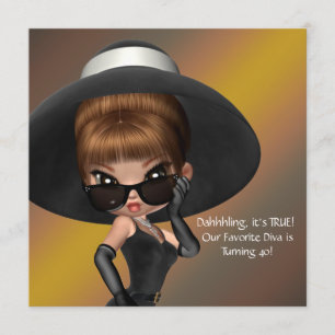 Invitation Fête d'anniversaire des 40 ans de la femme diva pr