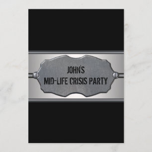 Invitation Fête d'anniversaire des 40 ans de l'homme en crise