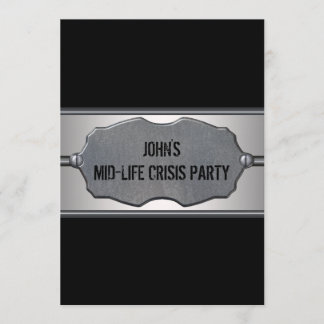 Invitation Fête d'anniversaire des 40 ans de l'homme en crise