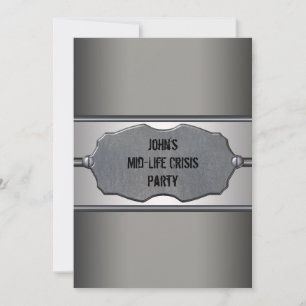 Invitation Fête d'anniversaire des 40 ans de l'homme en crise