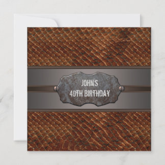 Invitation Fête d'anniversaire des 40 ans de l'homme en cuir
