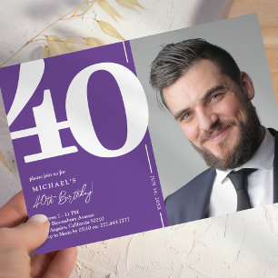 Invitation Fête d'anniversaire des 40 ans de Purple Photo