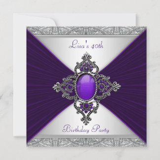 Invitation Fête d'anniversaire des 40 ans d'une femme en viol