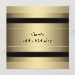 Invitation Fête d'anniversaire des 50 ans de l'homme à rayure