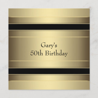 Invitation Fête d'anniversaire des 50 ans de l'homme à rayure