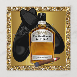Invitation Fête d'anniversaire des 50 ans de l'homme au whisk