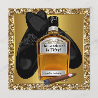 Invitation Fête d'anniversaire des 50 ans de l'homme au whisk