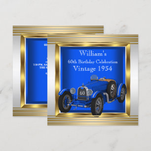 Invitation Fête d'anniversaire des 60 ans de l'homme avec une