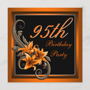 Invitation Fête d'anniversaire des 95 ans d'une femme