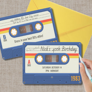 Invitation anniversaire 40 Cassette audio