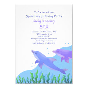 10 Set De Dauphin De Cartes Dinvitation Pour Anniversaire Denfant Ou La Piscine De Edition Colibri C Invitations De Dauphin Set 1 Decorations Et Accessoires De Fetes Decorations Et Accessoires De