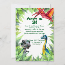 Fête d'anniversaire des enfants avec des dinosaure